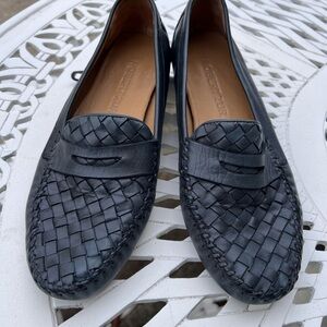 Robert Zur women’s Woven Dark Blue Slip-Ons Loafers 9M